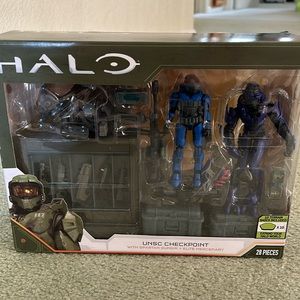 Halo UNSC Checkpoint with Spartan Gungir + Elite Mercenary NEW